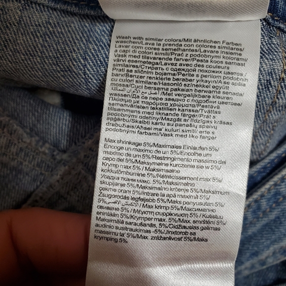 Vero Moda Denim Skirt Overalls Dungaree Light Wash Distressed Ripped Size XS - Picture 6 of 8